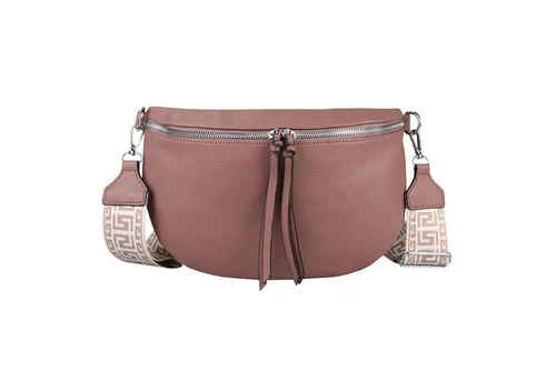 ITALYSHOP24 Bauchtasche Damen Brusttasche Gürteltasche CrossBody, Schultertasche, CrossOver, Umhängetasche, Hüfttasche