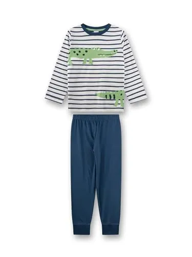 Sanetta Jungen-Schlafanzug blau Krokodil | Bequemer Schlafanzug aus 100% Baumwolle - Jungen-Schlafanzug blau Krokodil - Genießen Sie erholsame Nächte mit diesem weichen und pflegeleichten Schlafanzug, der durch hochwertige Verarbeitung und ein modernes Design überzeugt.
