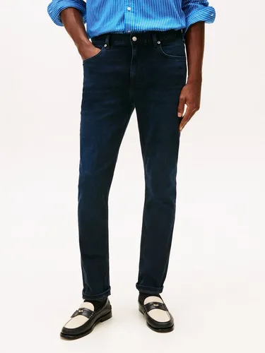 TOMMY HILFIGER BLEECKER Slim Fit Jeans für Herren, Gr. 34, Länge 32, calder blau schwarz - Stylische Slim-fit Jeans aus hochwertigem Denim mit Fade-Effekten. Ideal für lässige Outfits, bequem und pflegeleicht bei Maschinenwäsche.