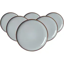 Ritzenhoff & Breker Portofino Speiseteller 6er Set - Ø 27,5 cm - Teller aus Steinzeug im mediterranen Design, spülmaschinenfest und einzigartig durch individuelle Farbverläufe – ideal für stilvolle Tischdekoration.