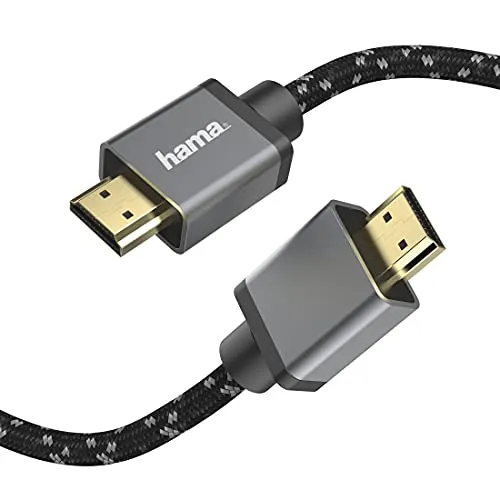 Hama Premium HDMI Kabel 3m - Ultra High Speed 4K/8K, 48 Gbit/s, eARC, robustes Aramidfaser-Design für Gaming und Heimkino