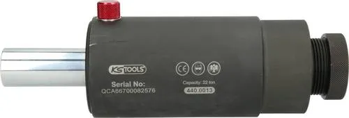 KS TOOLS Hydraulikzylinder 440.0013 - Werkstattpresse mit 22 t Druckkraft für effizientes Arbeiten, aus hochwertigem Werkzeugstahl gefertigt.
