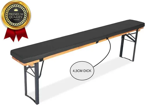 TexDeko Bankauflage 170cm XL mit Polsterung - Bankauflagen für Festzeltgarnituren, sorgen für mehr Komfort und ein angenehmes Ambiente bei längeren Veranstaltungen.