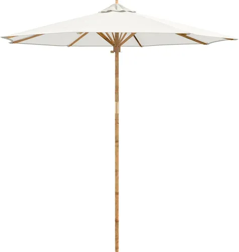 vidaXL Garten-Sonnenschirm Creme-weiß 240x260 cm - Sonnenschirm für Terrasse und Balkon, höhenverstellbar und wasserabweisend, bietet stilvollen Schutz vor Sonne und Regen.