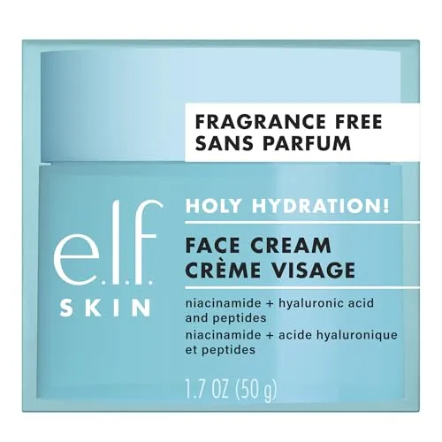 e.l.f. SKIN Heilige Hydratation! Gesichtscreme - Parfümfrei, Feuchtigkeitscreme für nährende & aufpolsternde Haut, Vegan & Tierversuchsfrei