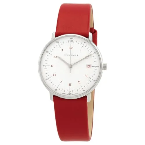 JUNGHANS max Bill Damenuhr mit Saphirglas Rot 47/4541.02 von Junghans