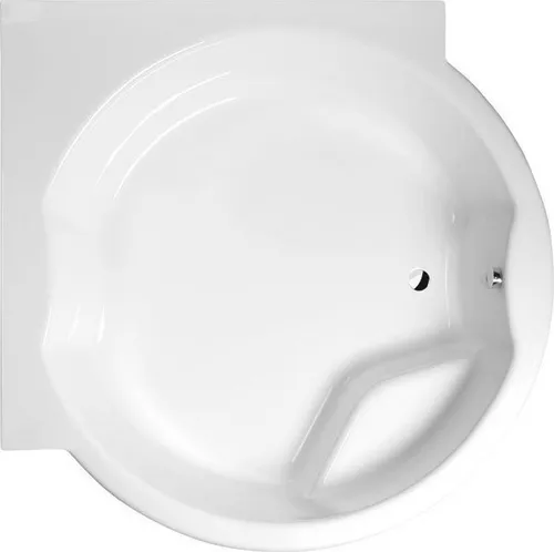 ROYAL CORNER Badewanne mit Rahmengestell 172x172x49cm - Sanitäranlagen & Zubehör - Geräumige Rundbadewanne für Eckeinbau, bietet 580 Liter Fassungsvermögen für entspannende Badeerlebnisse.