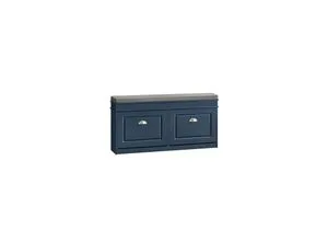 SoBuy Schuhbank FSR64, stilvolle Schuhkipper Sitzbank mit 2 Klappen - Praktische Schuhbank in Blau, Weiß, Schwarz oder Hellgrau, aus robustem MDF, ideal für den Eingangsbereich und bietet Platz für bis zu 150kg.
