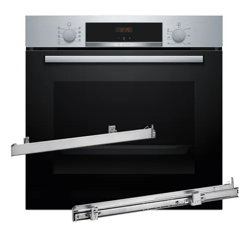 Backofen BOSCH HBA514BS3 + Teleskopschienen 1 Ebene BOSCH HEZ53800 5901443357216