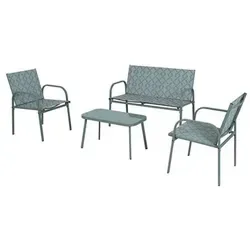 STILISTA Loungeset Sitzgruppe - 4-tlg. Polyrattan Gartenmöbel - Garten-Lounge-Set aus UV-beständigem Polyrattan, ideal für entspannte Stunden im Freien. In stilvollem Grau und mit einfacher Selbstmontage.