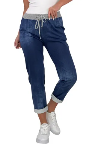 Mississhop Damen Cargohose mit Blumenprint - Stoffhosen mit modischem Blumenprint, aus hochwertiger Baumwolle für maximalen Tragekomfort. Ideal für lässige und schicke Outfits, passt in Einheitsgröße 36-40.