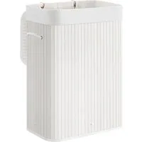 Produktbild Songmics Wäschekorb mit Deckel 30 cm x 40 cm x 60 cm Weiß