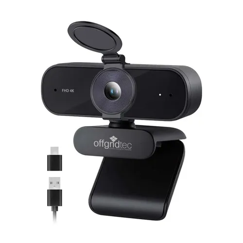 Webcam 4K UHD mit Mikrofon, Autofokus & Privacy-Shutter von Offgridtec