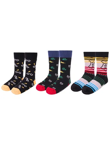 Harry Potter 3er Pack Socken in Geschenkkarton - Geschenkset Socken Gr. 38-45