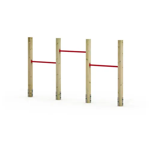 Wickey Dreier-Reck FIT Tumble 403 - Holz Fitnessgerät für Kinder - Spielplatz Fitnessgeräte: Vielseitiges Turngerät aus imprägniertem Massivholz für ganzjährige Outdoor-Fitness und ein individuelles Trainingserlebnis. 5 Jahre Garantie bei Kauf der Bodenanker!