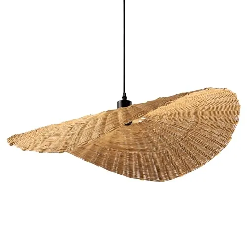 Riess-Ambiente Hängeleuchte ORGANIC LIVING 70cm natur - Hängeleuchte aus handgefertigtem Bambus im Boho-Stil, individuell höhenverstellbar und ein natürlicher Hingucker für jedes Esszimmer.