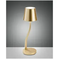 Fabas Luce JUDY Akku Tischleuchte LED 1x3W gold edelmatt in gold von Fabas Luce