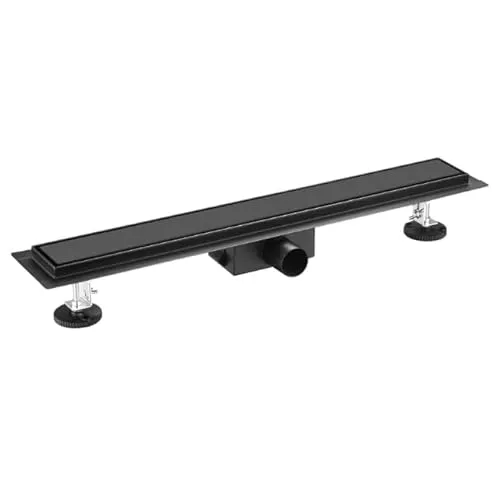 KOLMAN Duschrinne Bodenablauf Komplettset DUPLEX NEXT 50 cm Schwarz - Eleganter Duschablauf aus hochwertigem Edelstahl für eine stilvolle Badezimmergestaltung. Mit einfacher Installation und praktischen Features sorgt er für effiziente Wasserabführung und einfache Pflege.