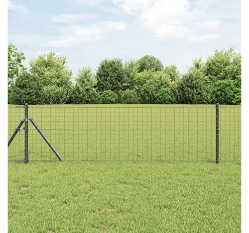 furnicato Zaunpfosten Betonzaunpfosten aus pulverbeschichtetem Stahl 3,2x3,2x80 cm Grau - Stabiler Zaunpfosten aus pulverbeschichtetem Stahl für Garten und Terrasse. Witterungsbeständig und langlebig, ideal für sichere Abgrenzungen im Außenbereich.