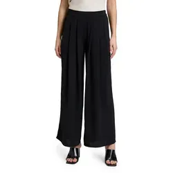 Cartoon Palazzo-Hose Damen schwarz, 44 793837-0001-00440 - Stoffhosen mit weichem Material und zarter Spitze, bieten lässigen Komfort und elegante Ausstrahlung. Der praktische Gummizug und die Eingrifftaschen machen sie ideal für den Alltag.