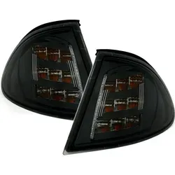 LED FRONTBLINKER SET für 3er BMW E46 Limo + Touring in SCHWARZ BLINKER EAGLE EYE