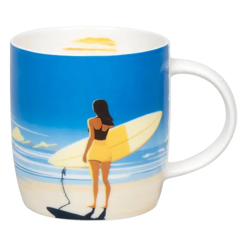 Könitz Becher Vacation Surfing Tasse Kaffeetassen New Bone Blau 400 ml