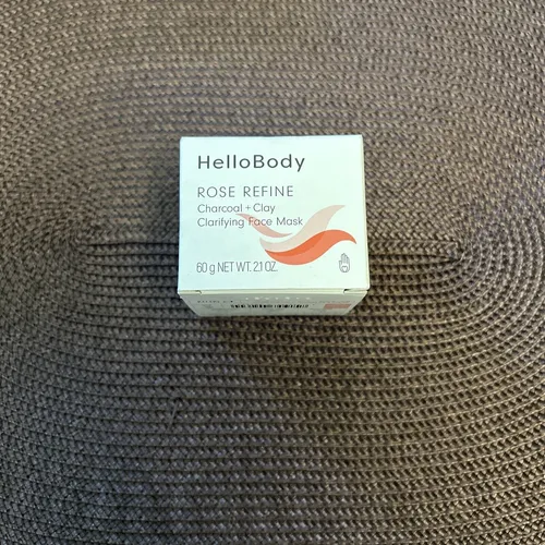 Hello Body Rose Refine Charcoal+Clay Mask 60g - Klärende Gesichtsmaske - Gesichtsmasken mit Aktivkohle und Niacinamid, tierversuchsfrei und vegan - ideal für alle Hauttypen.