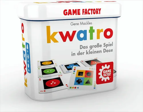 GAME FACTORY Kwatro Legespiel in Metalldose ab 8 Jahren