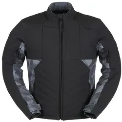 Furygan IceTrack Camo Textiljacke - Wasserdicht, Schwarz/Grau, Größe L - Motorradjacke mit modernem Look, herausnehmbaren Thermofutter und D3O® GhostTM Protektoren für optimalen Schutz und Komfort bei kaltem Wetter.