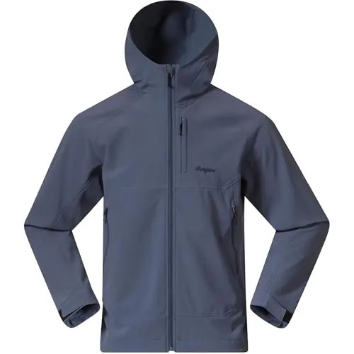 Bergans Vaagaa Softshelljacke Herren - Moderne Übergangsjacke mit Fleecefutter und 4-Wege-Stretch für optimalen Komfort. Wetterfeste Kapuze und praktische Taschen machen sie zum idealen Begleiter für Stadt und Natur.