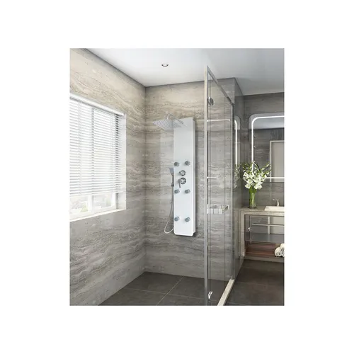 HOME DELUXE Duschpaneel DIVE Weiß – 150 x 25 x 9 cm in weiß von Home Deluxe