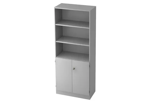 bümö Aktenregal office Regalschrank - 5 Ordnerhöhen, Dekor: Grau