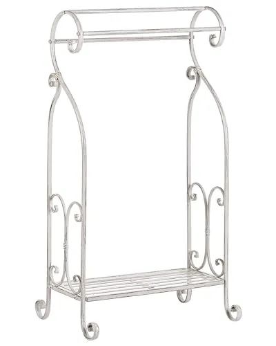BELIANI Handtuchständer Weiß Metall in weiß von Beliani