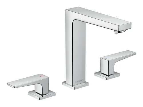 Hansgrohe Metropol 3-Loch Waschtischarmatur 160 - Elegantes Design mit Push-Open Ablaufgarnitur - Waschtischarmatur in Chrom mit 3 Löchern, bietet modernes Design und einfache Handhabung durch Push-Open Ablaufgarnitur.