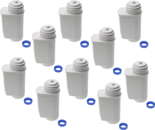 vhbw 10x Wasserfilter Filter Ersatz für Brita Intenza CFL-901B, 17000706, 575491, 17000705 für Kaffeevollautomat, Espressomaschine Weiß