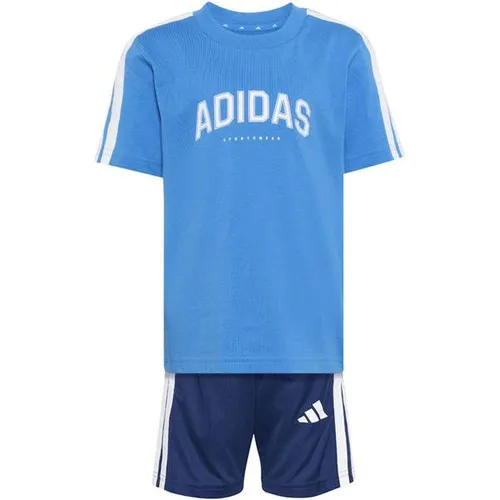 adidas Sportswear Trainingsanzug ADIDAS COLLEGIATE KIDS SET (2-tlg) blau 122 EU