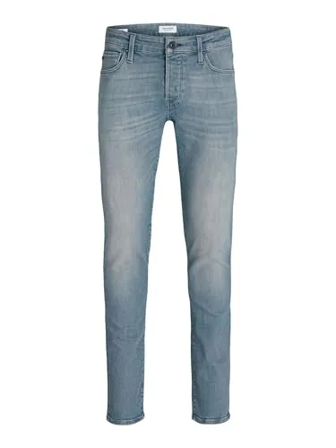 JACK&JONES JEANS INTELLIGENCE JJIGLENN JJICON JOS 859 SPS SN Blue Denim 32/34 - Slim Fit Jeans mit Komfortstretch für optimale Bewegungsfreiheit, zeitloses Design und Stonewashed-Finish für einen lässigen Used-Look.