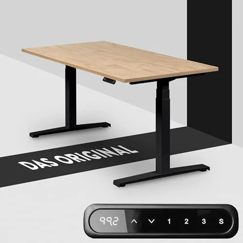 boho office® Schreibtisch Basic Line, Schwarz in schwarz von boho office