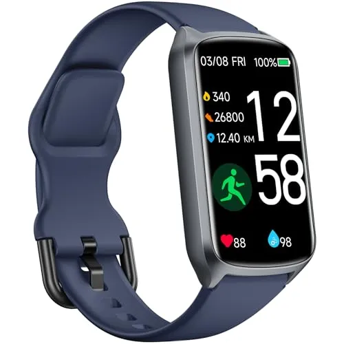 Fitness Tracker Fitnessuhr Damen Herren, bis zu 7 Tage Akkulaufzeit, 20+ Trainningsmodi, SpO2 Tracking, Schlafüberwachung, Herzfrequenzmessung, Schrittzähler, 5ATM Wasserdicht Aktivitätstracker