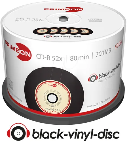 PRIM 2761108 - CD-R 700MB/80min 52x, 50-er Cakebox, vinyl