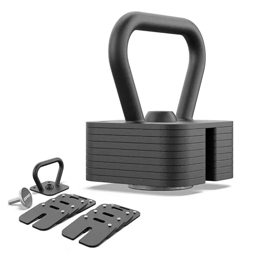 ZIPRO Kettlebell SQUARE - Verstellbar bis 19 kg für effektives Krafttraining - Kettlebell mit Gewichtseinstellung bis 19 kg, ideal für Heimtraining. Ergonomisches Design und rutschfester Griff sorgen für Komfort und Sicherheit bei jedem Workout.