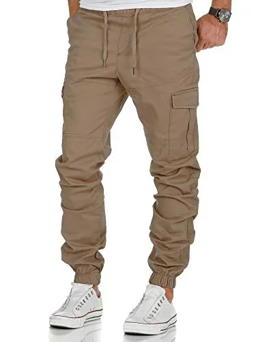 Amaci&Sons Herren Stretch Jogger Cargo Chino Jeans Hose 7006 Beige W38 - Bequeme Amaci&Sons Herren Stretch Jogger Cargo Chino Jeans Hose 7006 in Beige, W38. Ideal für lässige Outfits und den ganzen Tag tragbar.