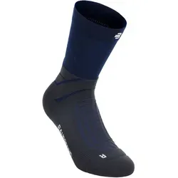 Bauerfeind Run Performance Mid Cut Laufsocken Herren - Dunkelblau - Hochwertige Herren-Laufsocken in Dunkelblau, bieten optimalen Komfort und Unterstützung für Läufer, erhältlich in mehreren Größen.