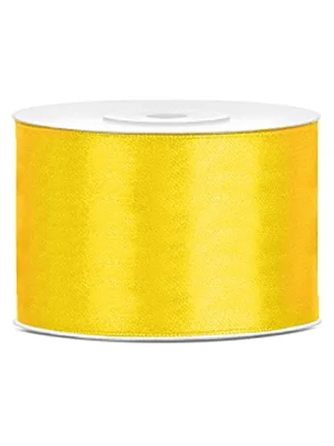 Satinband gelb, 50 mm, 25 m