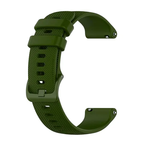 Universelles Uhrenarmband 22mm, Farbe Militärgrün, Silikon Flexibel