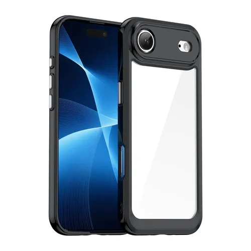 Für Apple iPhone 17 Air Colorful Series TPU / Acryl Hybrid Schutz Hülle Schwarz