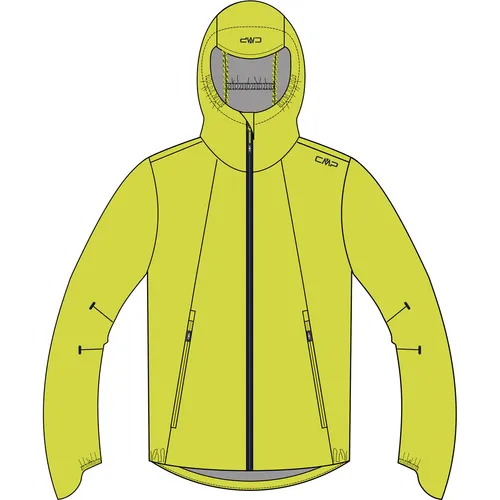 CMP Herrenjacke mit fester Kapuze - Funktionsjacke mit Clima Protect Membran für Wasserdichtigkeit (WP 10.000) und Atmungsaktivität (MVP 5.000), perfekt für Outdoor-Aktivitäten bei jedem Wetter.