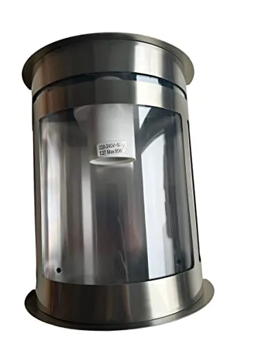 daniplus LED Außenwandleuchte, Outdoor, max. 60W/E27, Edelstahl mit Klarglas, Maße ca. 23,5x20cm