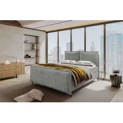 99rooms Vero Plus Boxspringbett 180x200 cm Cordstoff POSO Hellgrau - Modernes Boxspringbett mit elegantem Kopfteil und viel Stauraum. Ideal für komfortables Schlafen und einen stilvollen Akzent im Schlafzimmer. Inkl. 2 Kissen und einfache Montage.