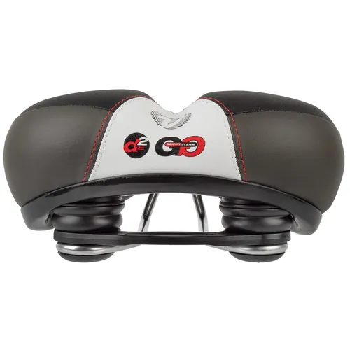 Velo Fahrradsattel Newport Gemini, schwarz - Fahrradsattel mit MEMORY FOAM für individuelle Anpassung, ELASTOMER-SHOCKABSORBING für zusätzlichen Komfort und nur ca. 685 g leicht – ideal für lange Fahrten.